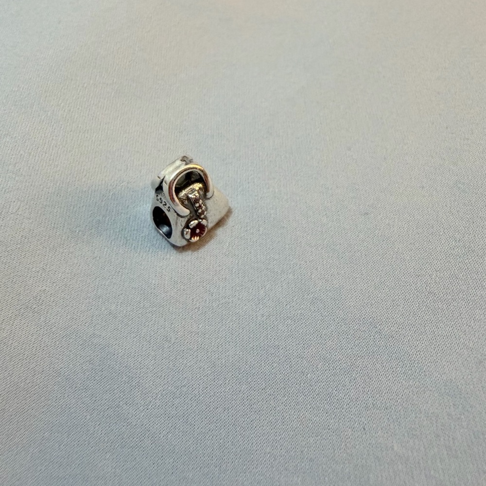Silver & Pink Handbag Charm - Picture 6 of 7